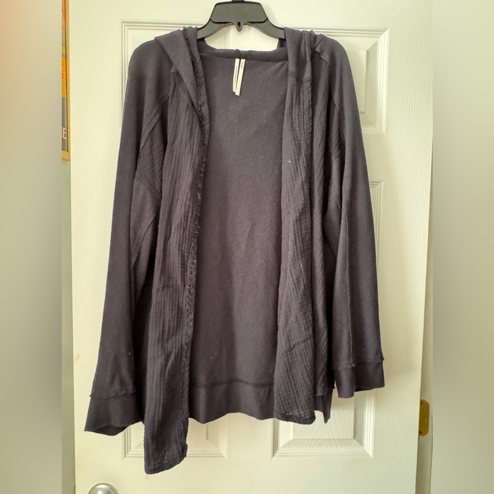 Black Hooded Cardigan